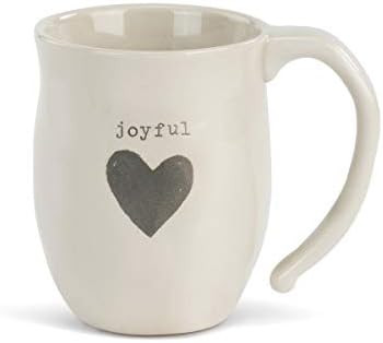 Joyful Heart Cream Inspirational 16 Ounce Ceramic Stoneware Coffee Mug | Amazon (CA)