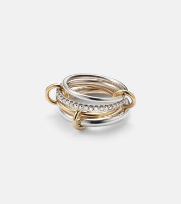 Nimbus 18kt gold and sterling silver ring with diamonds | Mytheresa (US/CA)