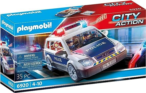 Playmobil City Action 6920 Police Car with Light and Sound Effects for Children Ages 5+, Multicol... | Amazon (UK)