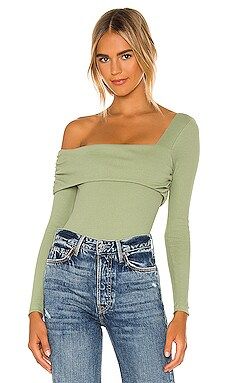 Lovers + Friends Florence Bodysuit in Dark Green from Revolve.com | Revolve Clothing (Global)