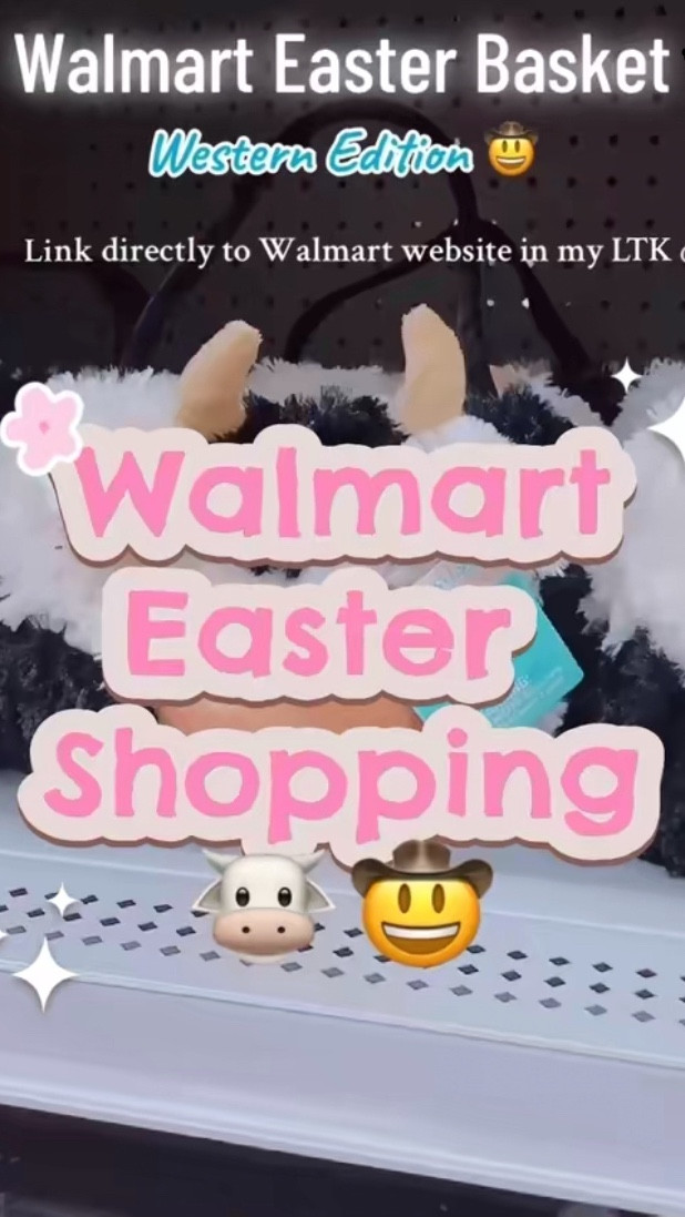 The cutest Cow Easter basket from Walmart 🥰🐮🤠🩵 

#LTKSeasonal #LTKSaleAlert #LTKFindsUnder50