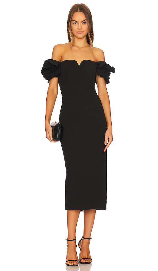 Elliatt vestido midi creole en color negro talla M | Revolve Clothing (Global)