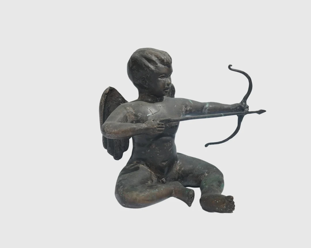 Cupid Bronze Statue, 9"  figurine, Brass Cupid Statue, Beautiful Art, Cupid Ornament, Gifts for S... | Etsy (US)