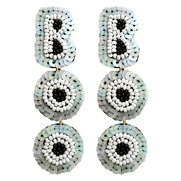 Halloween Pumpkin Ghost Bat Beaded Pendant Earrings Colorful Halloween | Walmart (US)