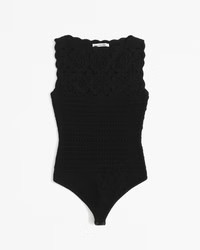 Women's Crochet-Style Mosaic Tile Bodysuit | Women's New Arrivals | Abercrombie.com | Abercrombie & Fitch (US)