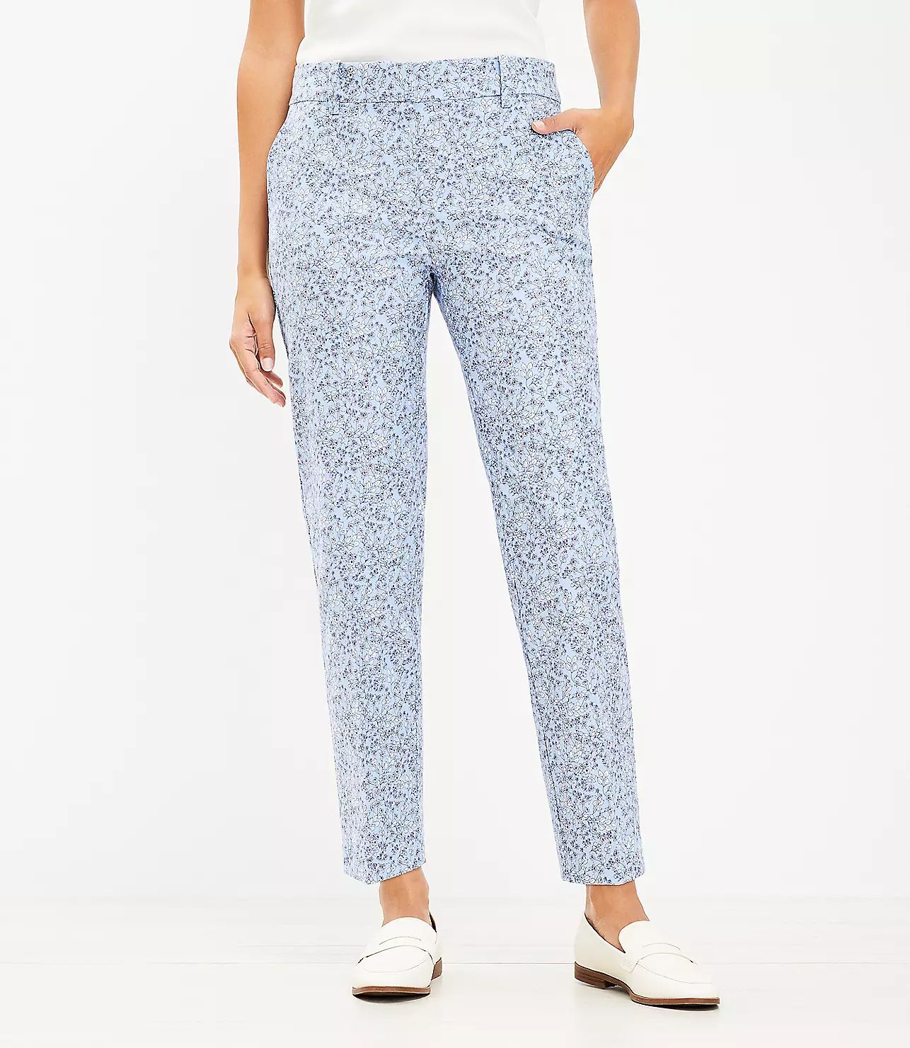 Riviera Slim Pants in Floral | LOFT