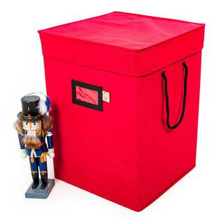 Santa's Bags 16 in. Red Canvas Collectible Nutcracker Storage Box (Holds 9 Figurines) SB-40007-RE... | The Home Depot