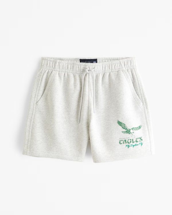 New!BestsellerNFL by Abercrombie | 6 inch l 15 cmPhiladelphia Eagles Thrift-Inspired Fleece Short | Abercrombie & Fitch (US)