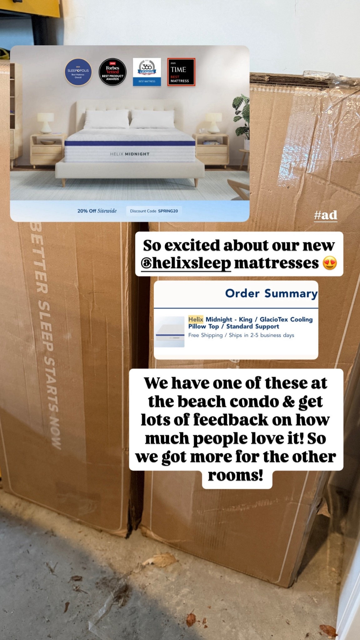 @helixsleep #ad #sponsored JUST DELIVERED 🙌🙌🙌 use code LTKSPRIING for a discount 

#LTKdayinmylife #LTKmomlife #LTKHome
