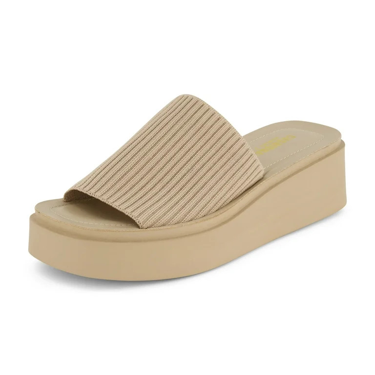 CUSHIONAIRE Women's Pim Knit Platform Sandal with +Memory Foam | Walmart (US)