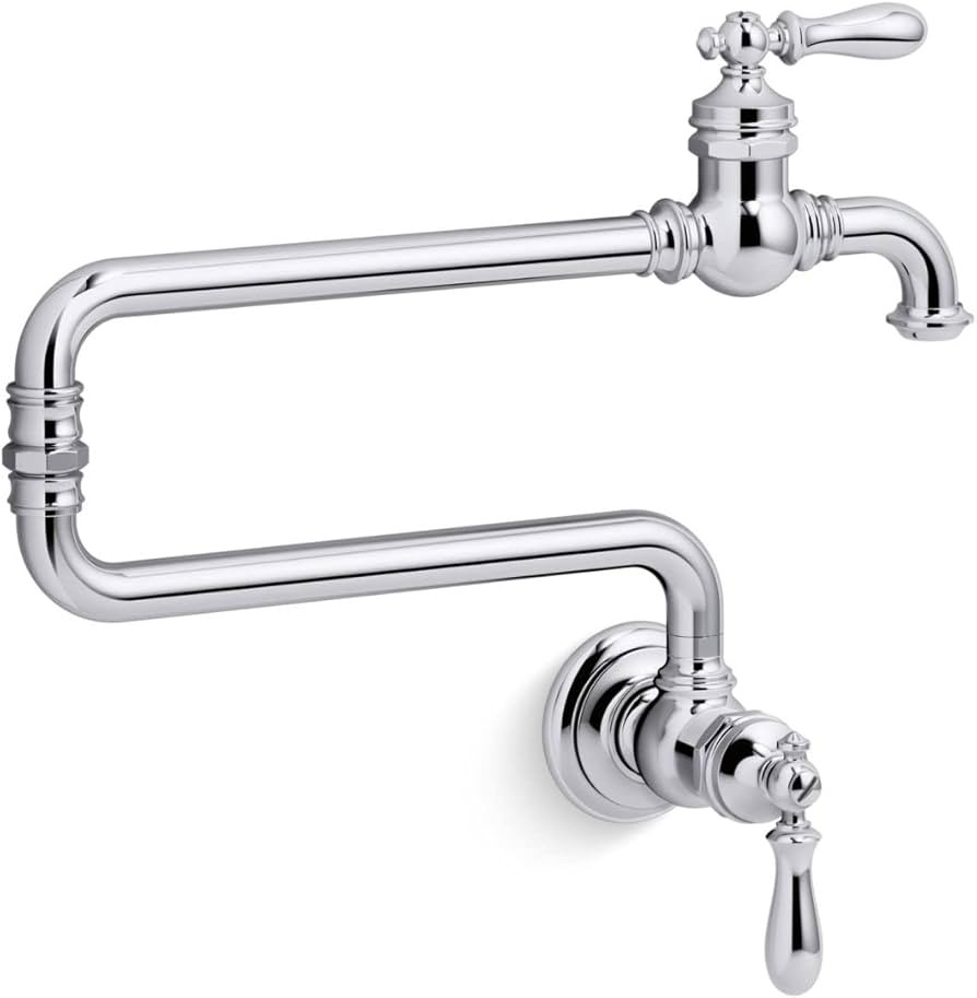 KOHLER 99270-CP Artifacts Wall-Mount Pot Filler, Pot Filler Faucet, Kitchen Sink Pot Filler Fauce... | Amazon (US)