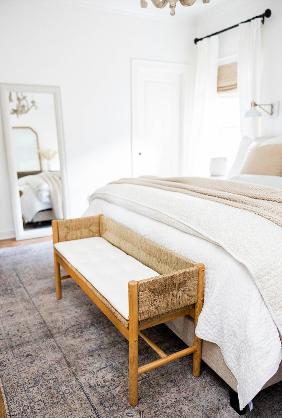 Spring bedroom // Target bench // Walmart rug // bedding #ltkunder50

#LTKSeasonal #LTKhome #LTKFind