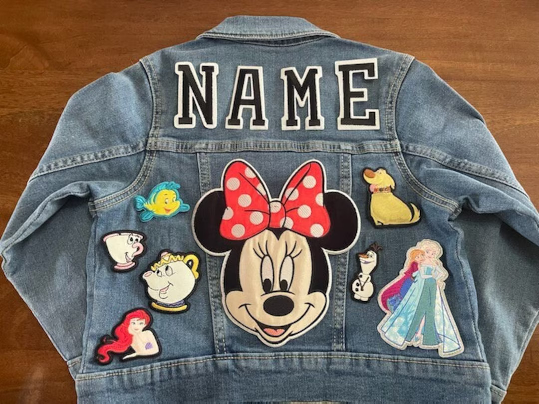 Kids Patch Denim Jacket Disney Inspired Jacket Custom Design - Etsy | Etsy (US)