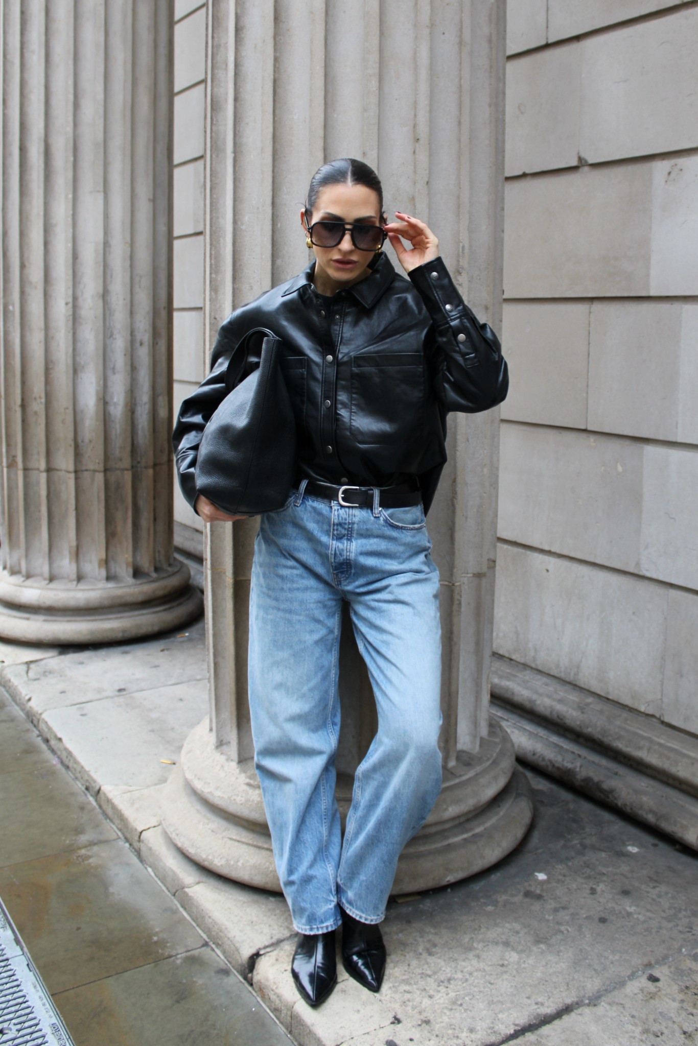 Leather & denim - did not know how much I needed a leather look shirt in my wardrobe! 

#leathershirt #aninebing #denimstyle

#LTKwinter #LTKluxury #LTKuk