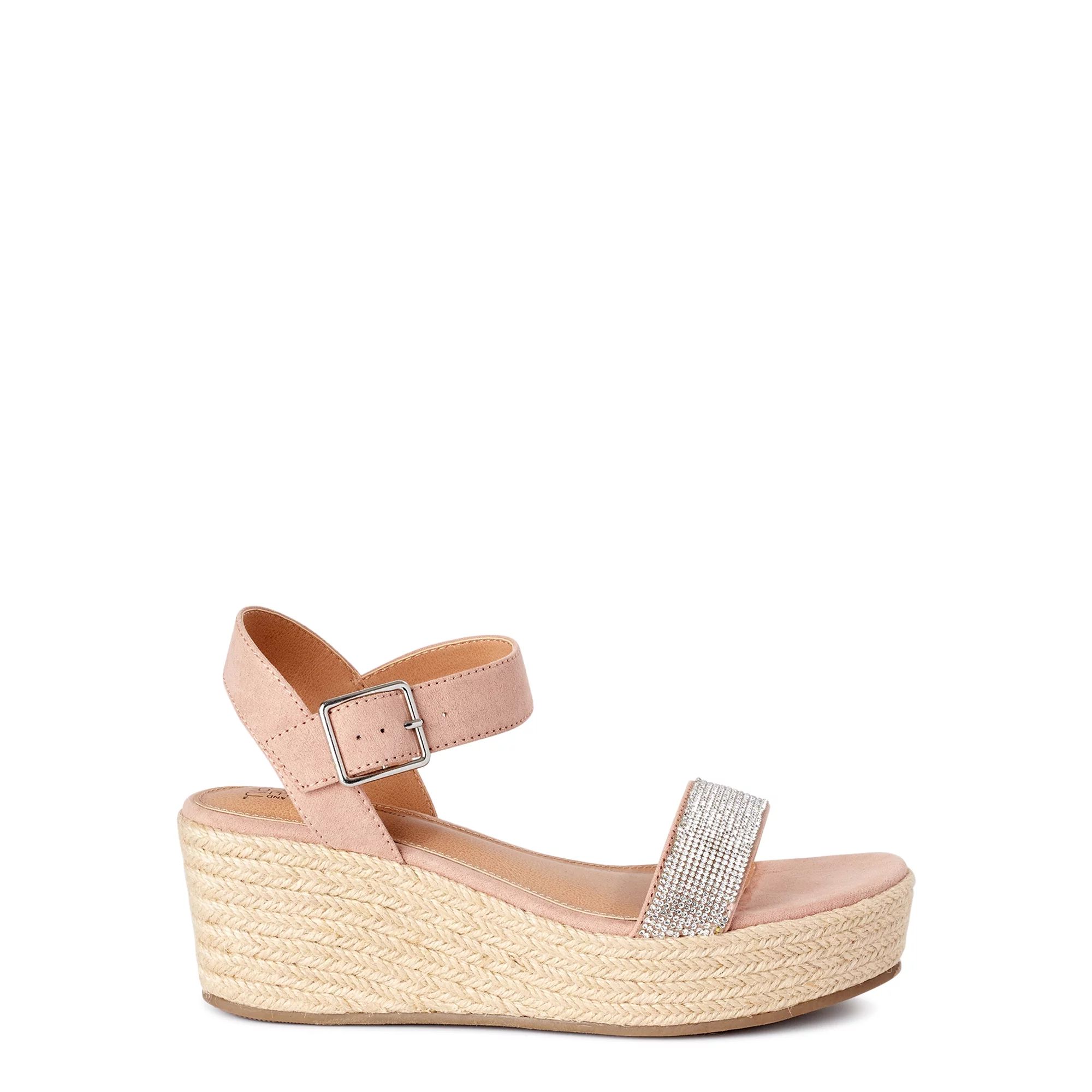 Time and Tru Women's One Strap Demi Wedge Sandals | Walmart (US)
