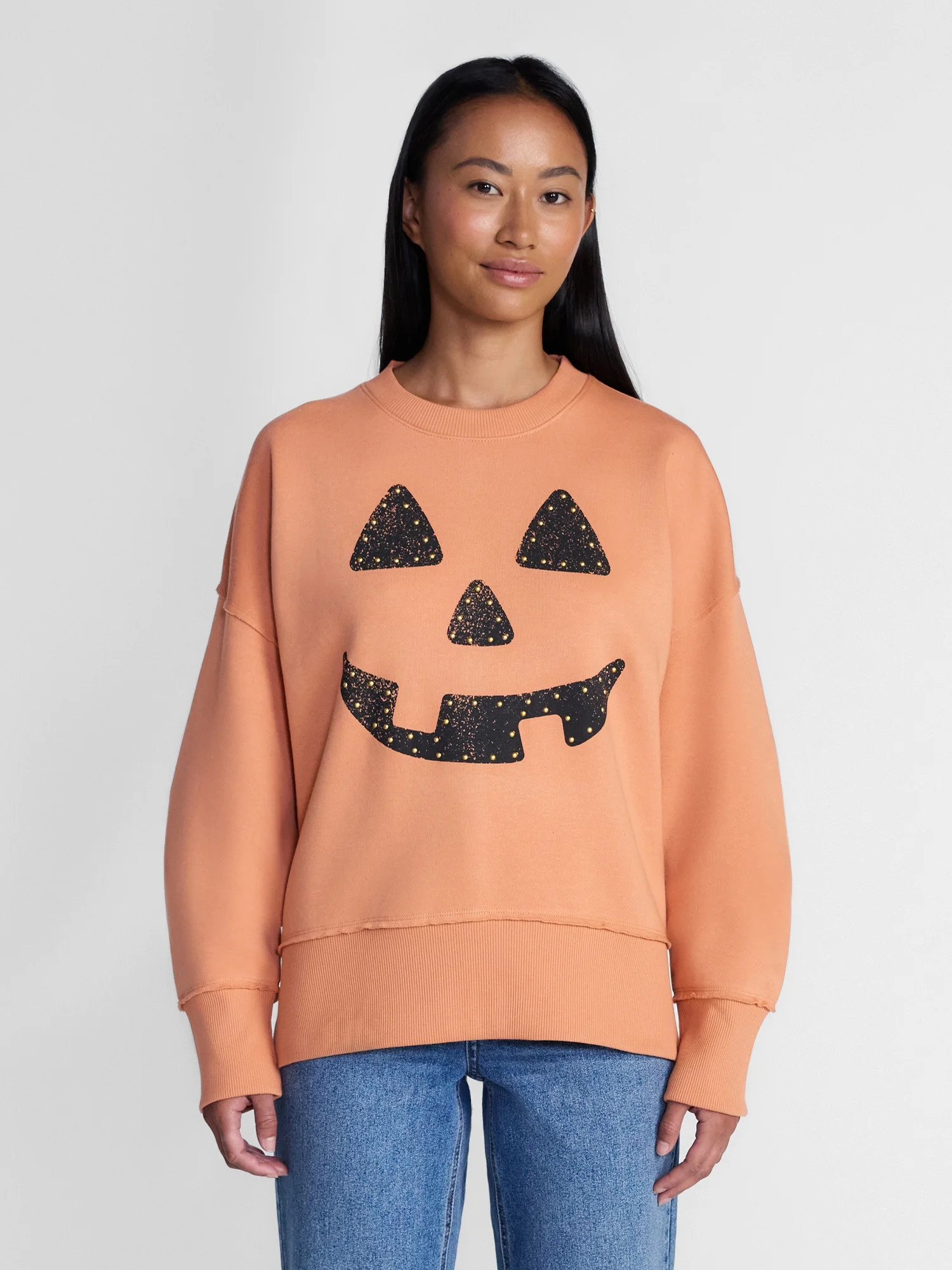 Women's Halloween Jack O Jewels Graphic Fleece from Way to Celebrate, Sizes S-4X - Walmart.com | Walmart (US)