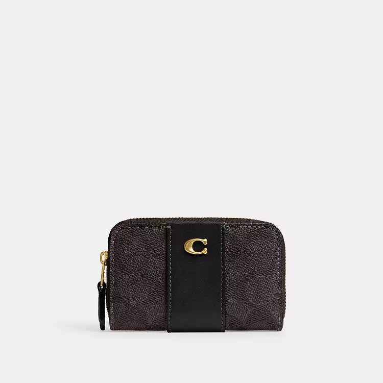 Essential Small Zip Around Card Case In Signature Upcraftedleather | Coach - UK