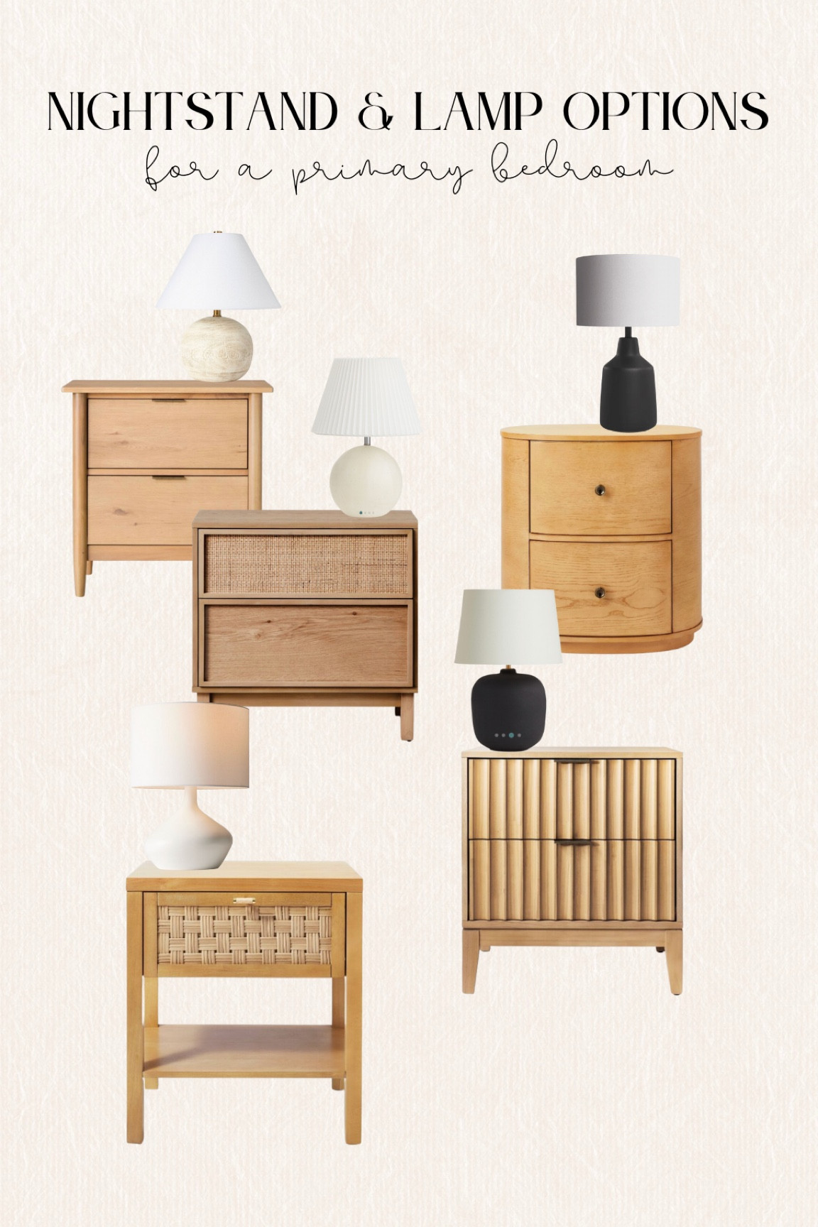 Trying to decide on a nightstand for our primary bedroom. I already have two lamps but I love these options especially the black ones - such a pretty contrast! 

#LTKhome #LTKsalealert