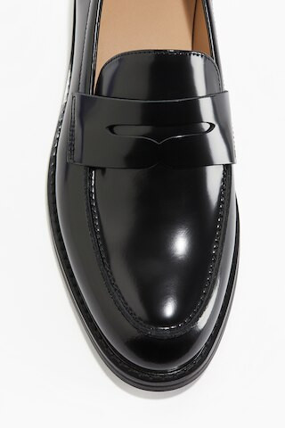 H & M - Leather Loafers - Black | H&M (US + CA)