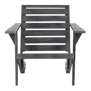 Safavieh Lanty Dark Slate Grey Wood Adirondack Chair-PAT6746B - The Home Depot | The Home Depot