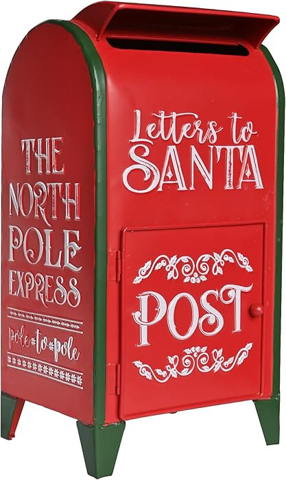 Letters to Santa Mailbox North Pole Post Vintage Mailbox Letters Decoration Christmas Farmhouse D... | Amazon (US)