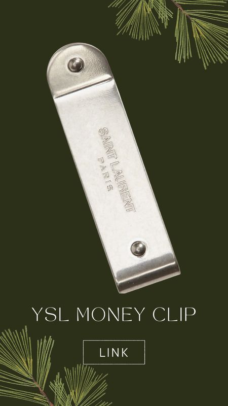 This YSL money clip is the perfect luxury gift for your man that he wouldn’t expect but definitely needs! It’s sleek and classic- exactly what he would want! #LTKmens #LTKgiftguide #YSL #giftsformen

#LTKGiftGuide #LTKHoliday #LTKSeasonal