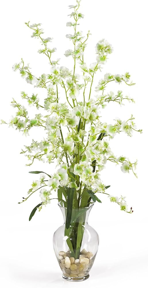 Nearly Natural 1073-GR Dancing Lady Liquid Illusion Silk Flower Arrangement, Green, 29 in x 10.25... | Amazon (US)