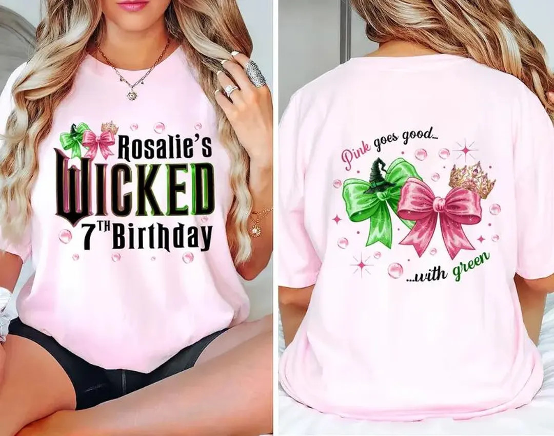 Personalized Wicked Pink Goes Good With Green Shirts, Wicked the Movie Shirt, Wizard of Oz Fan Sh... | Etsy (US)