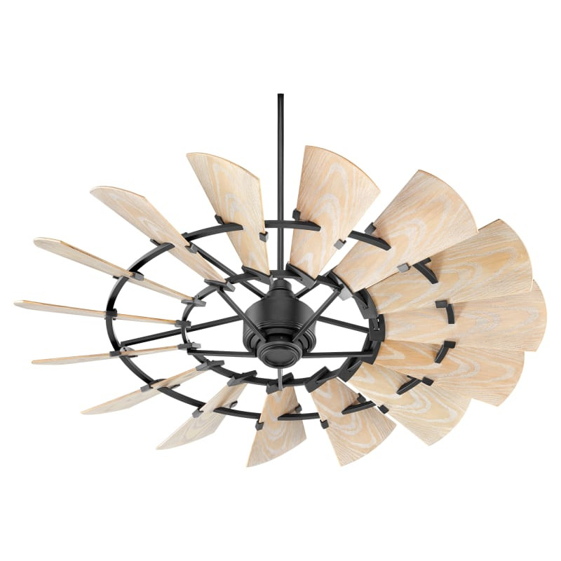 Quorum International 196015 Windmill 60" 15 Blade Indoor / Outdoor Ceiling Fan w Noir Fans Ceiling F | Build.com, Inc.
