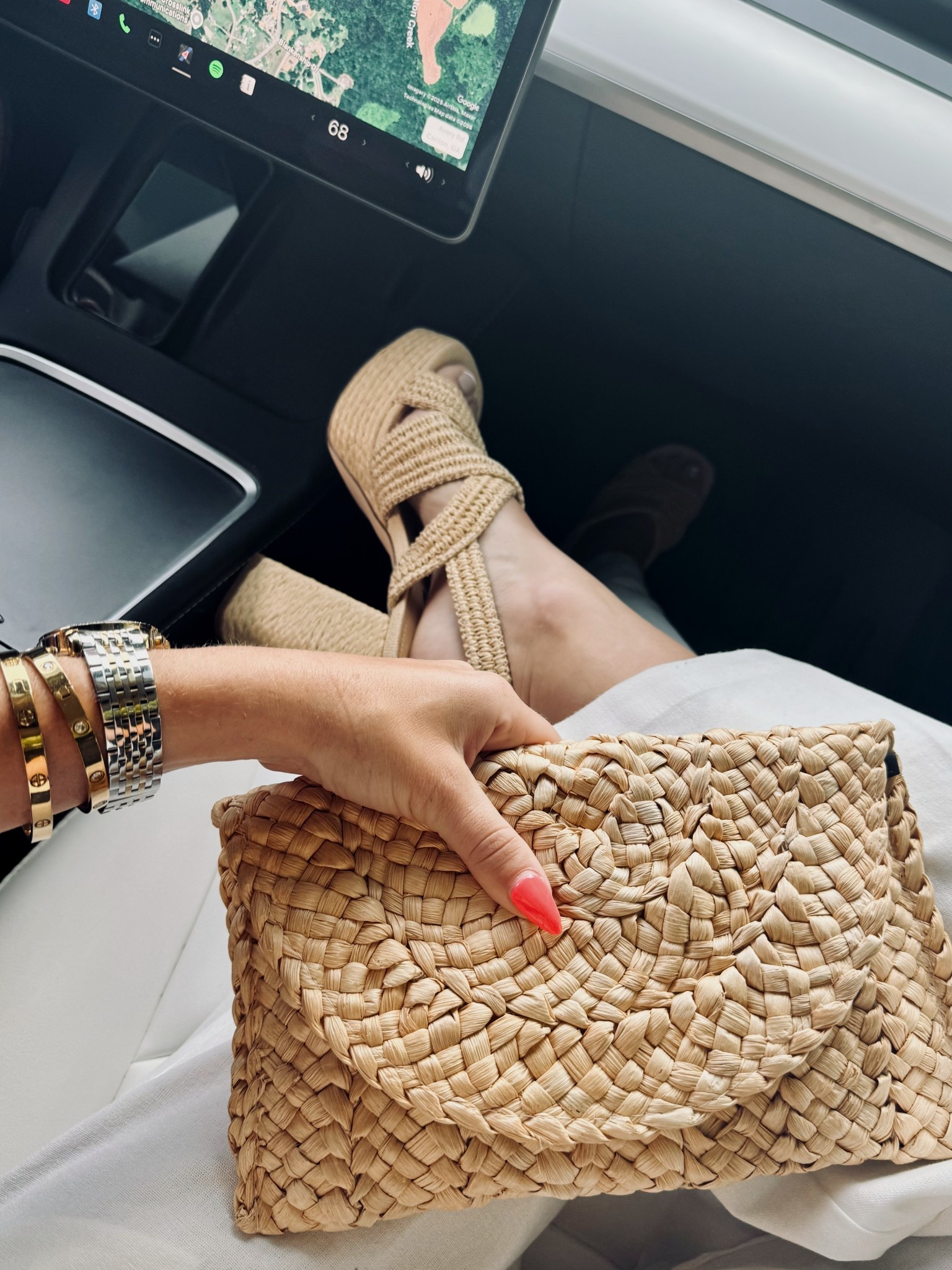 Favorite summertime staples in my closet. Been carrying this woven envelope clutch for years & love a good platform sandal 👡 ✨

#LTKStyleTip #LTKSaleAlert #LTKShoeCrush