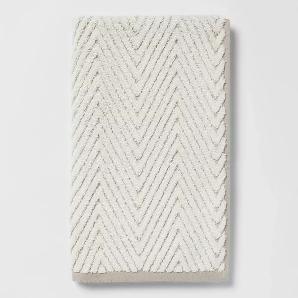 Chevron Textured Towel Cream/Gray - Threshold™ | Target