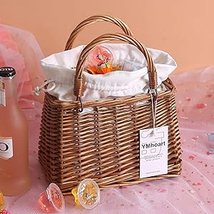 Straw Beach Bags For Women Summer Clutch Rattan Woven Wicker Purse Crochet Tote | Amazon (US)