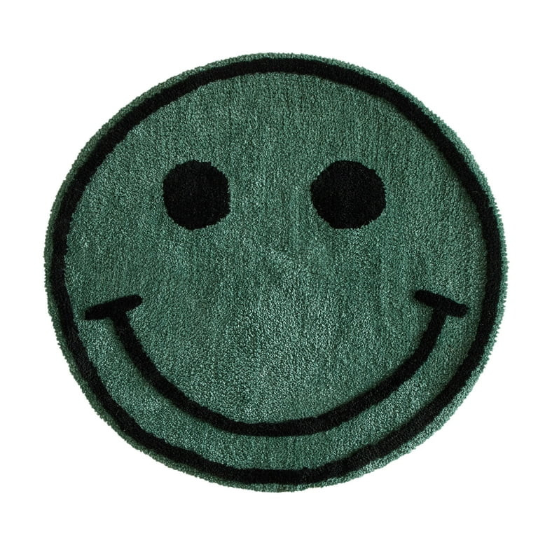 Mainstays 30" x 30" Smiley Face Shaped Room Rug, Green Sage | Walmart (US)