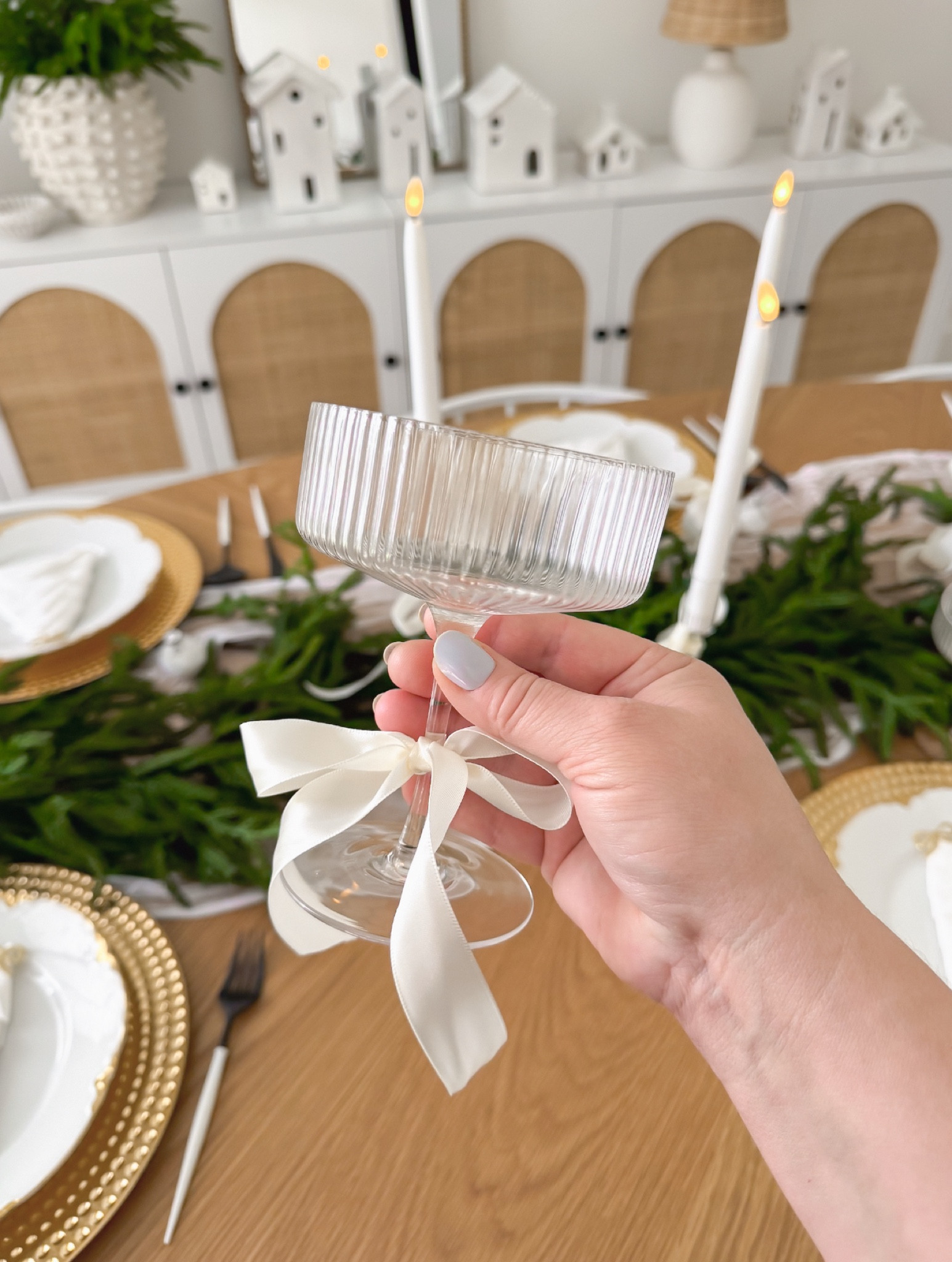 Add bows 🎀 to your cocktail and wine glasses to elevate your holiday party 🍷 

This set of 6 coupe glasses is under $50 on Amazon 

#LTKParties #LTKFindsUnder50 #LTKHoliday