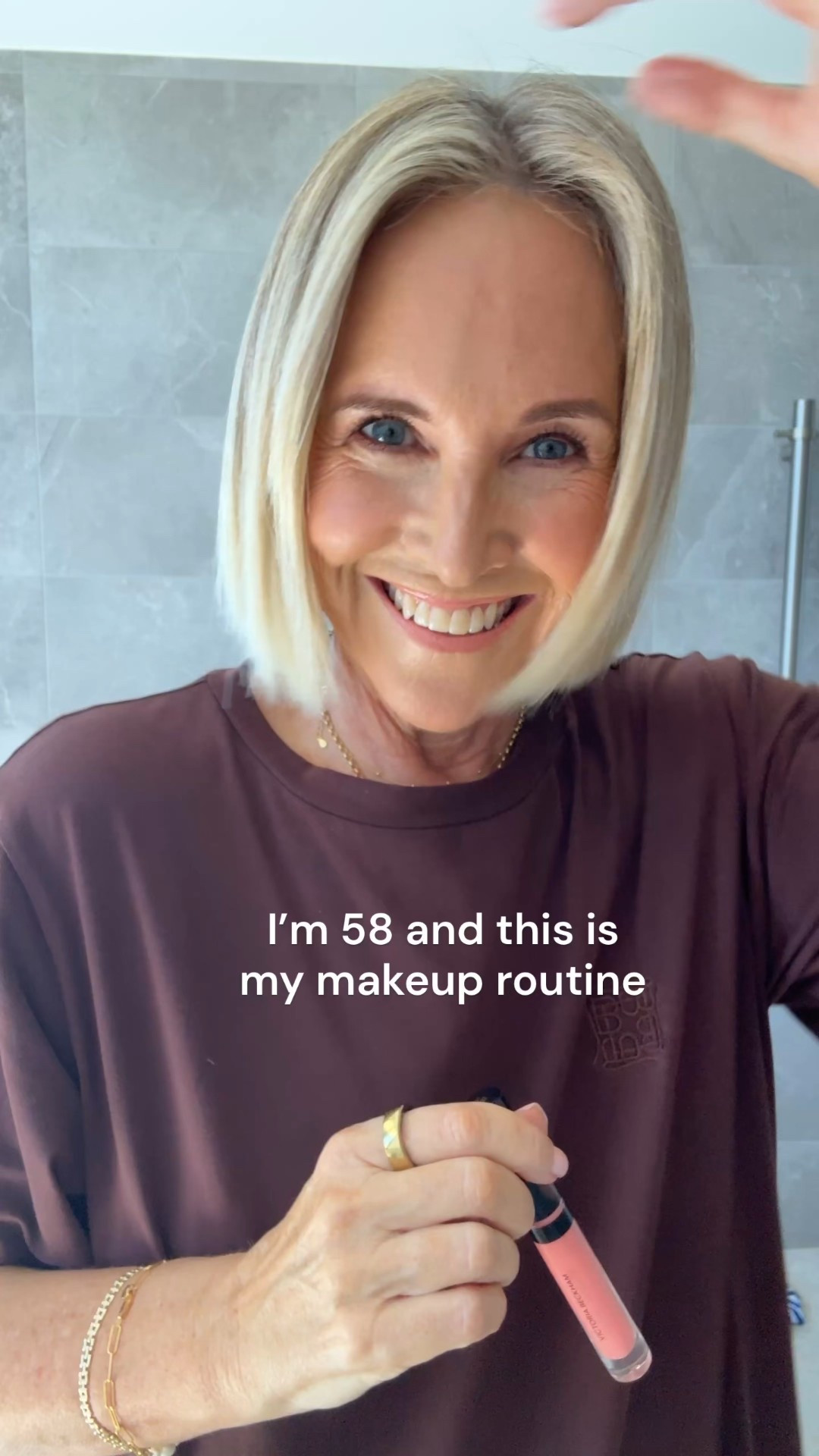 My current photoshoot and event makeup routine (when I’m doing my own makeup). Video on my IG.

Giorgio Amarni Luminous Silk Foundation - 6
Bobbi Brown Skin Corrector Stick - light peach
*Kosas Revealer Concealer - 
Anastasia Beverley Hills Brow Wiz - soft brown
*Mecca Max Zoom Shadow Stick Matte - caramel
Victoria Beckham Beauty Satin Kajal Liner - copper
*Hourglass Unlocked Instant Extensions Mascara - 
Rare Beauty Warm Wishes Effortless Bronzer Stick - Happy Sol
Rare Beauty Soft Pinch Liquid Blush - Virtue
Charlotte Tilbury Hollywood Flawless Filter - 4.5
Victoria Beckham Lip Definer - 01
*Urban Decay Vice Lip Bond - Text ‘em
Victoria Beckham Matte Bronzing Brick - 02
Victoria Beckham Posh Gloss - Picante

*these products aren’t linked but are available at Mecca Beauty stores and online 

#LTKbeauty #LTKaustralia #LTKover50style