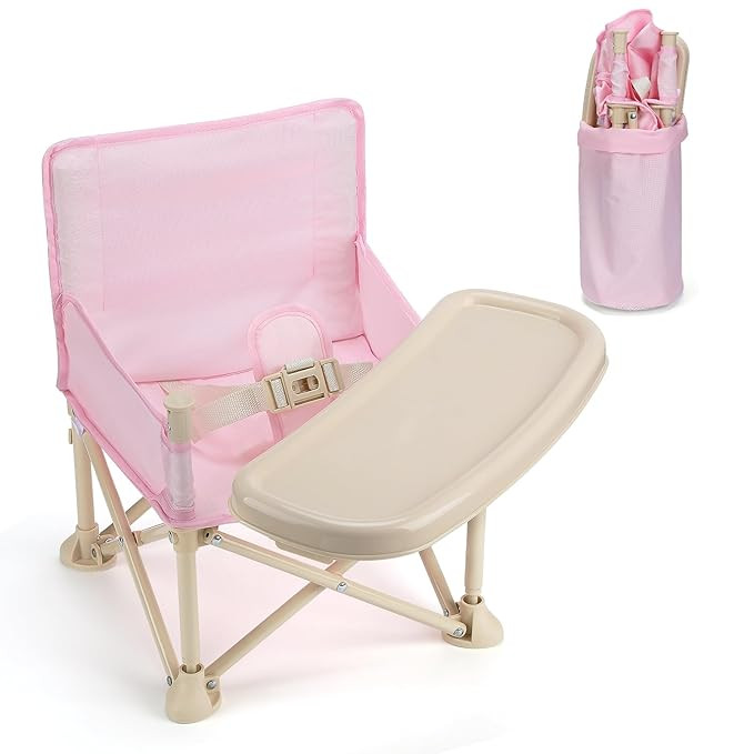 Toddler Beach Chair for Baby - Lightweight Kids Folding Camping Chair with Tray and Storage Bag, ... | Amazon (US)