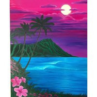 Diamond Head Painting. Original Is On Canvas. Acrylic Painting. Prints Available in Standard Sizes. Comes A White Matt | Etsy (US)