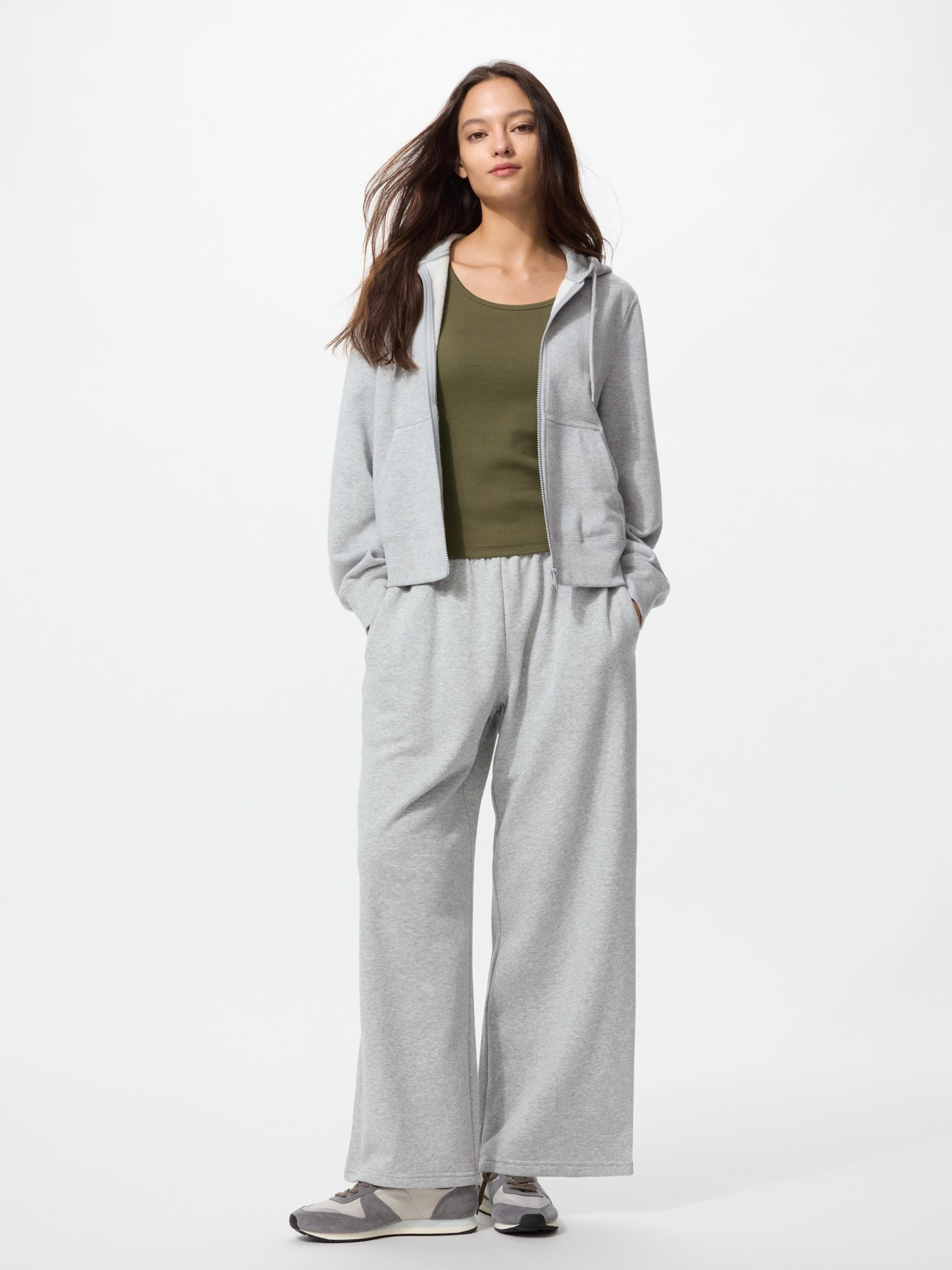 Women's Wide Sweatpants Gray Small UNIQLO US | UNIQLO (US)