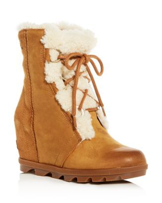 Women's Joan of Arctic Waterproof Shearling Hidden Wedge Cold-Weather Boots | Bloomingdale's (US)