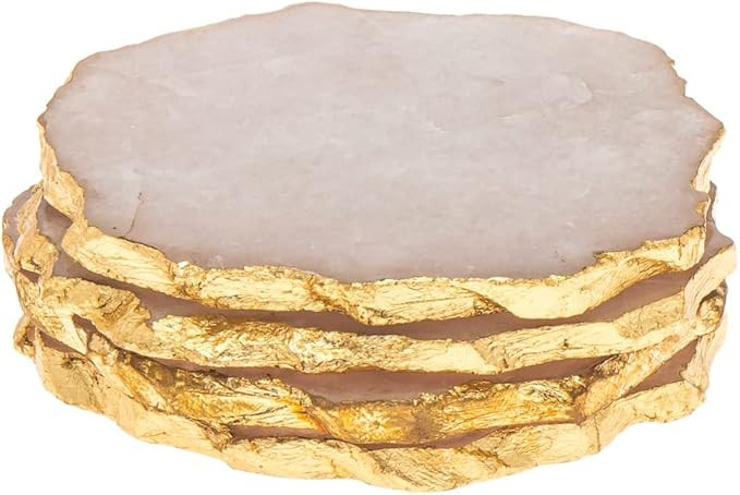 Godinger Rose Quartz Coasters, Set of 4 | Amazon (US)