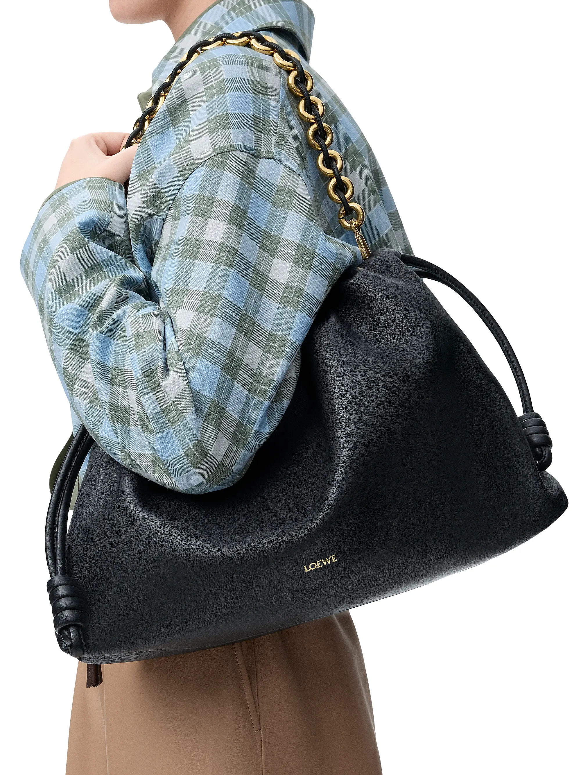 LOEWE Large Flamenco Leather Shoulder Bag | Saks Fifth Avenue | Saks Fifth Avenue