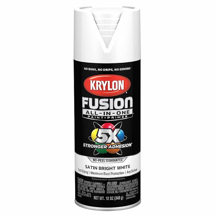 Krylon Fusion All-In-One Adhesive Spray Paint for Indoor/Outdoor Use, 12 oz, Bright White | Amazon (CA)