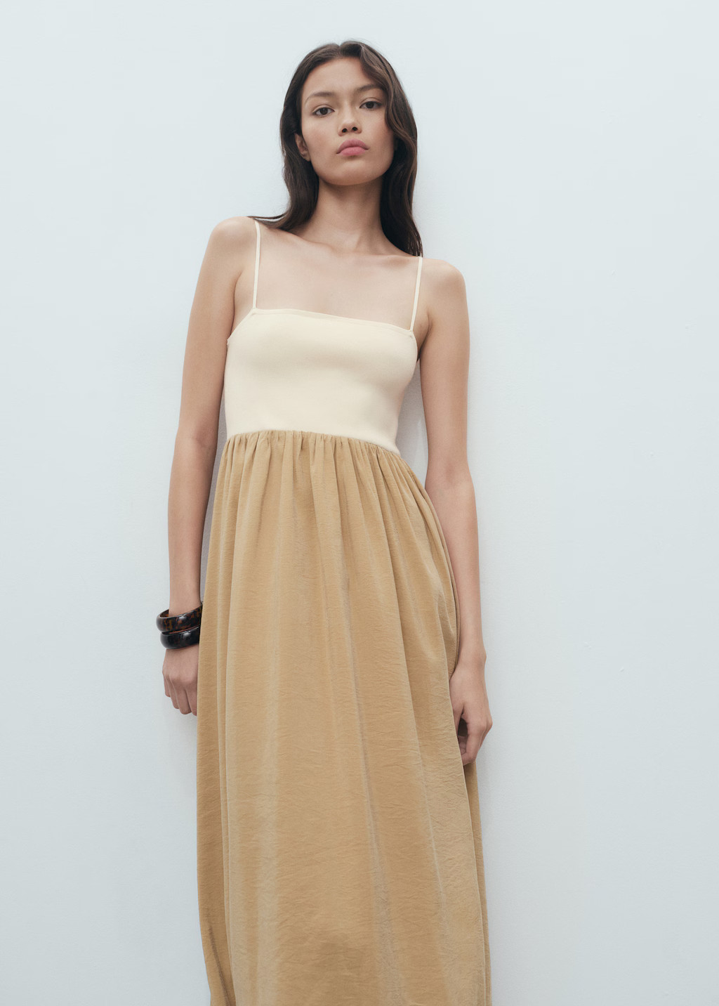 Combined knitted balloon dress - Women | MANGO USA | Mango (US/MX/AU)