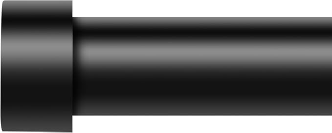 Curtain Rods for Windows 48 to 84 Inch(4-7 Feet),Black 1'' Diameter Drapery Rods with End Cap Sty... | Amazon (US)