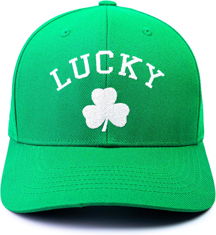 St. Patrick's Day Hat, Irish Party Hat for Men and Women, Green Adjustable Baseball Cap with Embr... | Amazon (US)