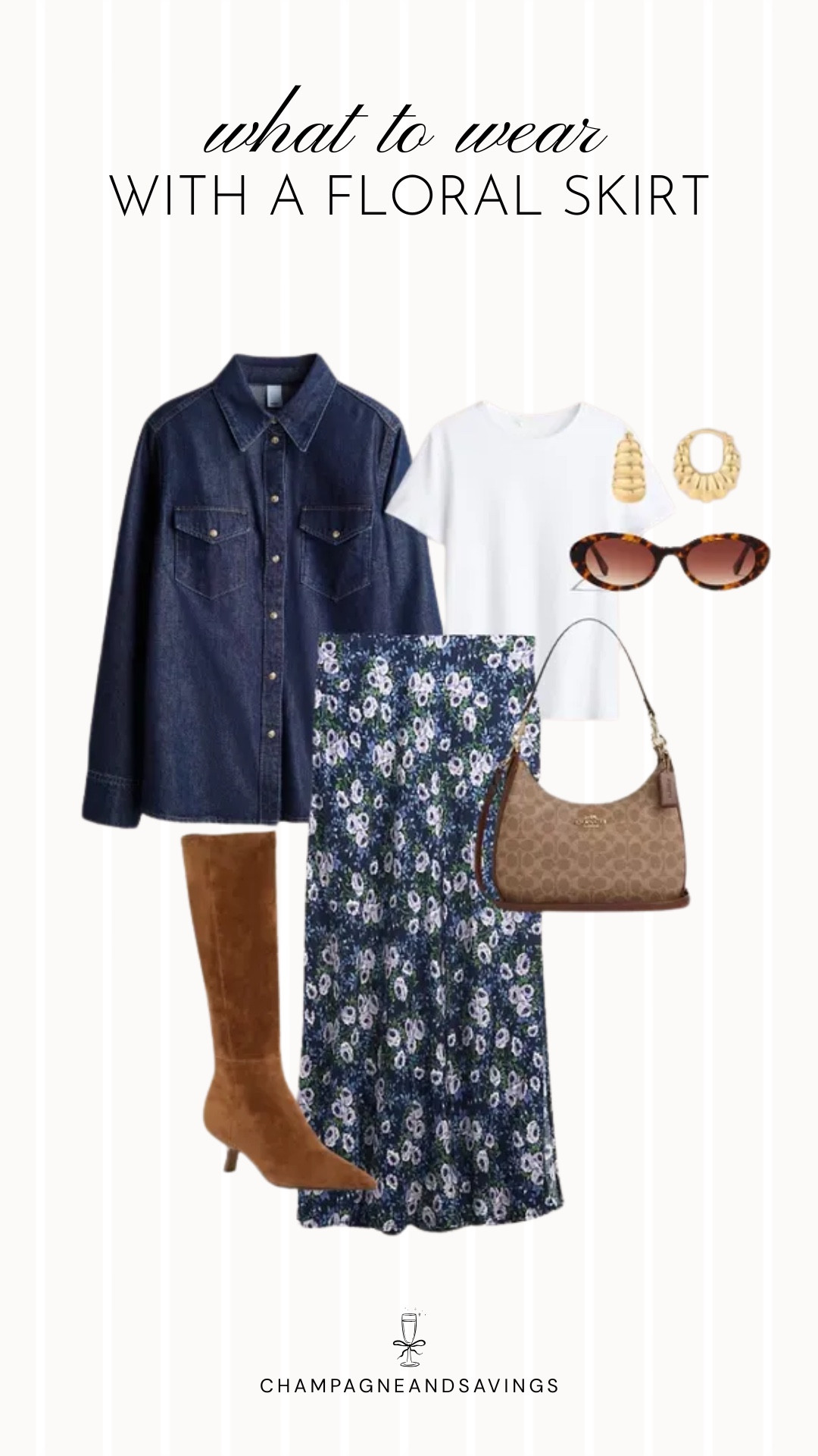 Floral skirt outfit 

#LTKootd