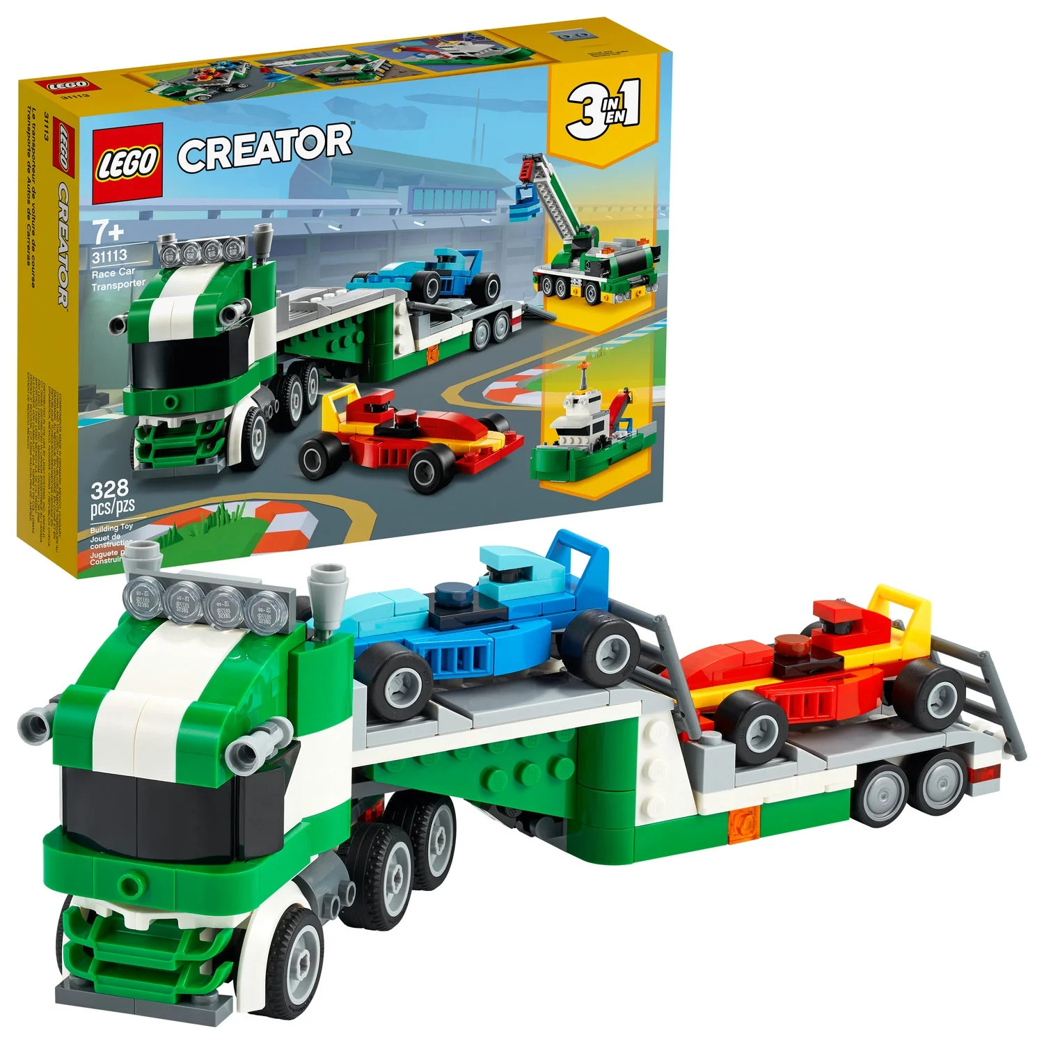 LEGO Race Car Transporter 31113 Building Set (328 Pieces) - Walmart.com | Walmart (US)