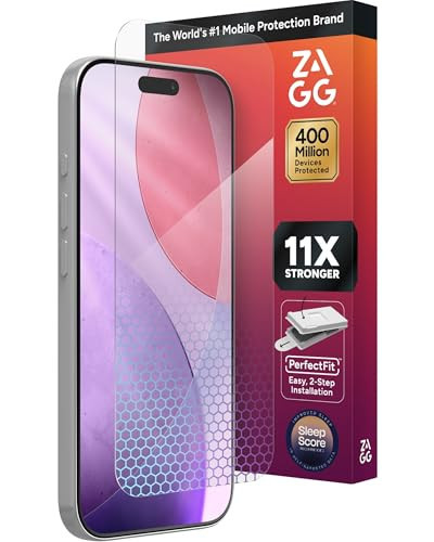 ZAGG XTR5 Screen Protector for iPhone 17 Pro - Glass, Blue Light Protection, 11X Stronger, Eyesafe CPF60 Tech, Anti-reflective Tech, Vibrant Color & Touch Sensitive Tempered Glass, Easy To Install | Amazon (US)