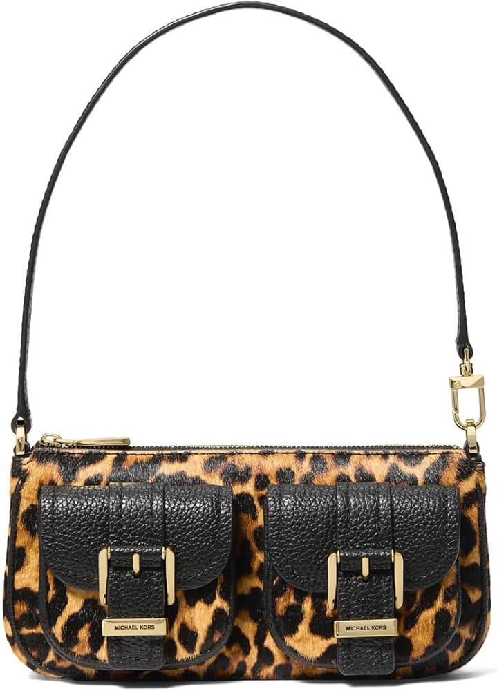 Michael Kors Zoe Small Convertible Pouchette, Gold-Tone Hardware/Cheetah Haircalf/Marigold: Handb... | Amazon (US)
