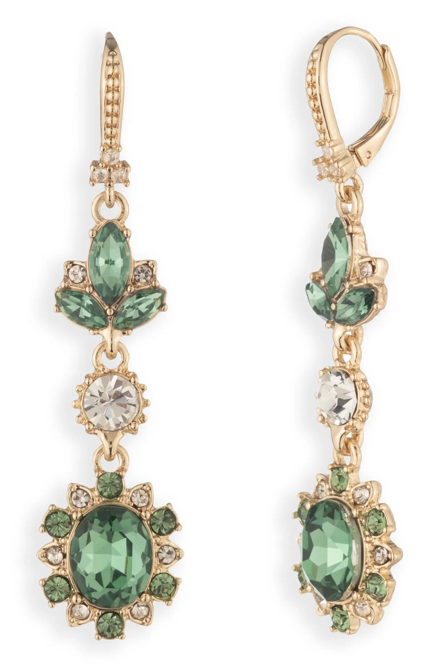Marchesa Crystal Stone Double Drop Earrings (Women) | Nordstrom | Nordstrom